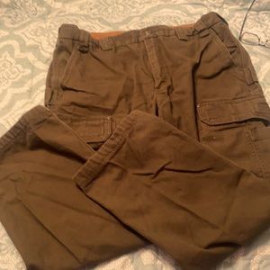 Men’s 40x30 green Duluth Firehose cargo work pants